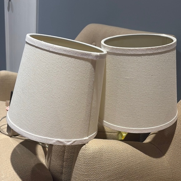 None Other - Set of 2 Bedroom Elegant Cream Lamps